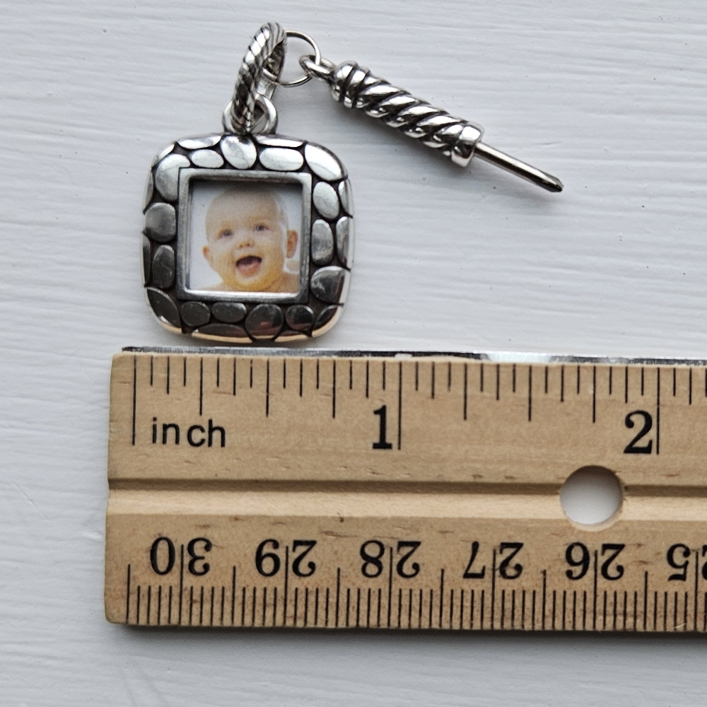 Brighton Mini Picture Frame Charm with Screwdriver Charm Bracelet Square Photo